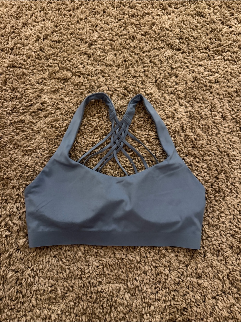 lululemon athletica Slate Blue Strappy Back Sports Bra
